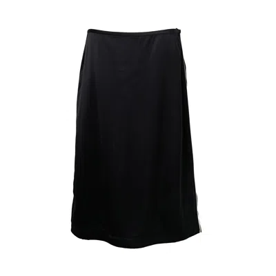 Jil Sander Skirt Double Face Viscose Silk In Black