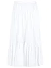 Jil Sander Pleated Poplin Skirt In White