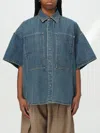 Jil Sander Raw Denim Shirt In Blue