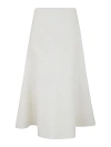 JIL SANDER FALDA SEMILARGA - BLANCO