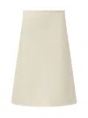 Jil Sander High Waist Flared Midi Skirt In White