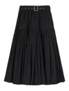Jil Sander Pleated High-waisted Midi Skirt In Black