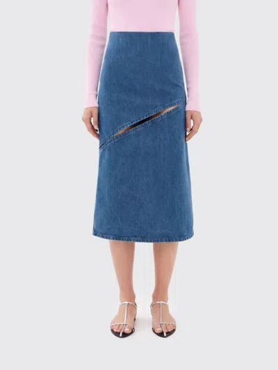 Jil Sander Skirt Woman In Blue