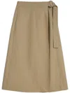 Jil Sander A-line Midi Skirt With High Waist In Beige