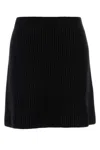 Jil Sander Women Black Ribbed-knit Wool Mini Skirt, 28 Luxury Skirts For Women Darveys In Black