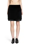 Jil Sander Layered Mini Skirt In Black