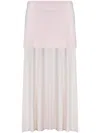 Jil Sander Layered Maxi Skirt In Pink