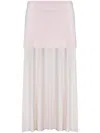 Jil Sander Layered Maxi Skirt In Pink