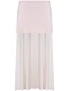 Jil Sander Layered Maxi Skirt In Pink