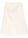 Jil Sander Panelled Midi Skirt In White