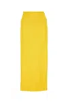 Jil Sander Yellow Straight Midi Skirt In Yellow
