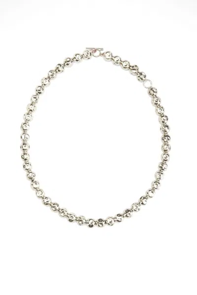 Jil Sander Sleek Silver Chain Necklace For Men In Gray