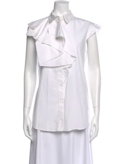 Pre-owned Jil Sander Sleeveless Blouse In White