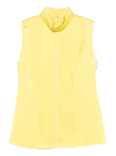 Jil Sander Sleeveless Blouse In Yellow
