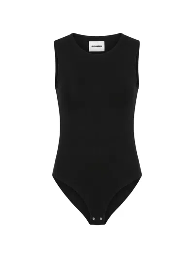 Jil Sander Sleeveless Bodysuit In Black