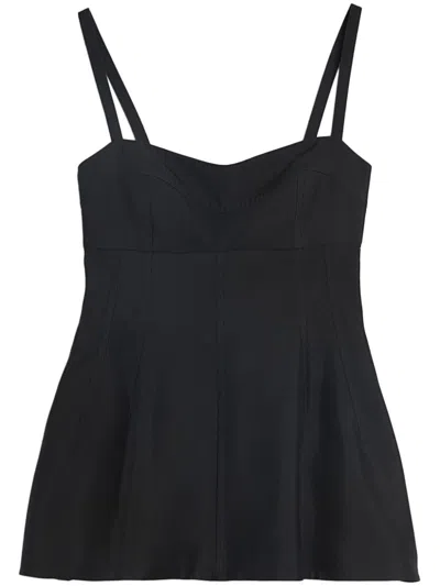 Jil Sander Sleeveless Bustier Top In 黑色