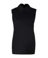 Jil Sander Pointed-collar Sleeveless Top In Black