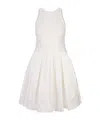 Jil Sander Pleated Sleeveless Mini Dress In White