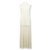 Jil Sander Sleeveless High-neck Maxi Dress In White