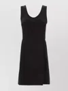 Jil Sander Sleeveless Knee-length Fitted Waist Dress In Black