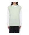 Jil Sander Sleeveless Knitted Sweater In White