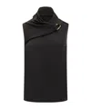 Jil Sander Hardware-detail Knitted Tank Top In Black
