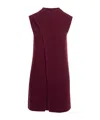 Jil Sander Sleeveless Knitted Vest In Burgundy