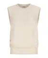 Jil Sander Sleeveless Knitted Vest In Nude