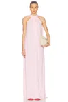 Jil Sander Twisted Georgette Gown In Confetti