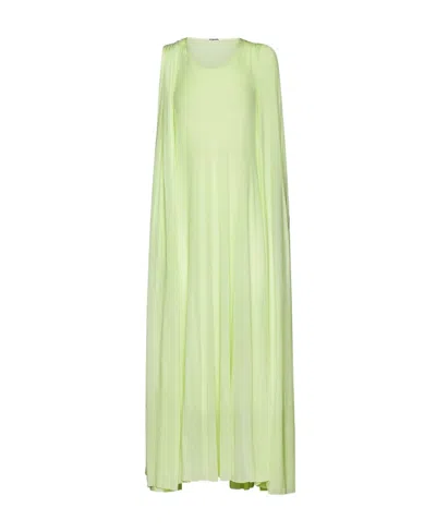 Jil Sander Sleeveless Maxi Dress In Green
