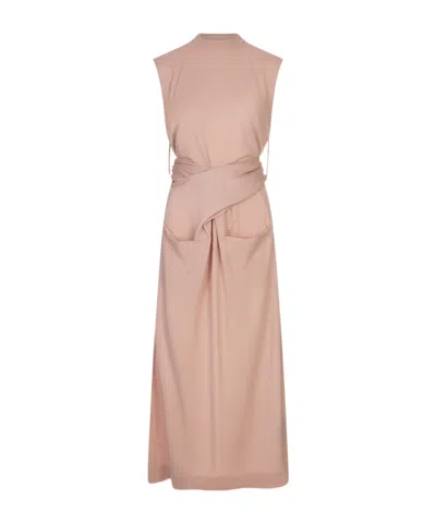 Jil Sander Sleeveless Dress In Brown
