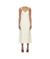 Jil Sander Sleeveless Midi Dress In White