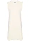 Jil Sander Sleeveless Mini Dress In Neutrals