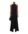Jil Sander Felted-wool Shift Maxi Dress In Black