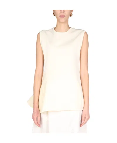 JIL SANDER JIL SANDER CREWNECK SLEEVELESS TOP