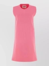 JIL SANDER SLEEVELESS POLYESTER MINI DRESS