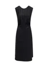 Jil Sander Women Sleeveless Satin Dress In Black