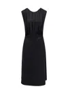 Jil Sander Women Sleeveless Satin Dress In Black