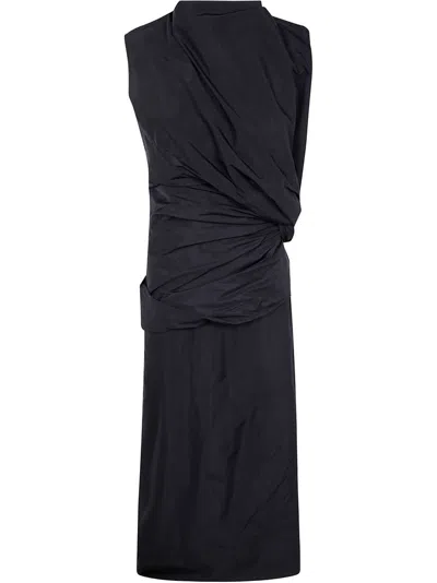 Jil Sander Sleeveless Maxi Dress In Black