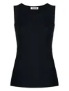 Jil Sander Tank Top In Schwarz