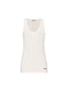 Jil Sander Sleeveless Tank Top In 100