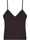 Jil Sander Sleeveless Tank Top In 褐色
