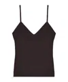 Jil Sander Sleeveless Tank Top In Chocolate Brown