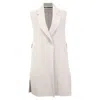 Jil Sander Sleeveless Vest In Grey Wool In Grey