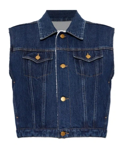 Jil Sander Sleeveless Waistcoat In Blue