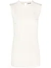 Jil Sander Sleeveless Zigzag-pattern Sweatshirt In Weiss