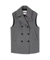 Jil Sander Sleevless Double-breasted Vest In Grey