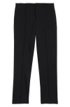 JIL SANDER SLIM FIT FLAT FRONT WOOL TROUSERS