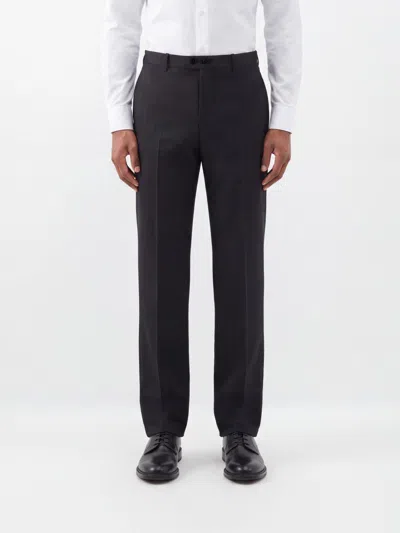 Jil Sander Slim Fit Tailored Trousers In Virgin Wool And Mohair In Black