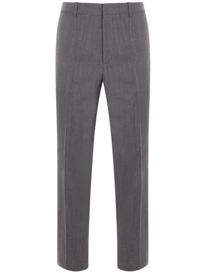 Jil Sander Slim-fit Wool Trousers In Gray